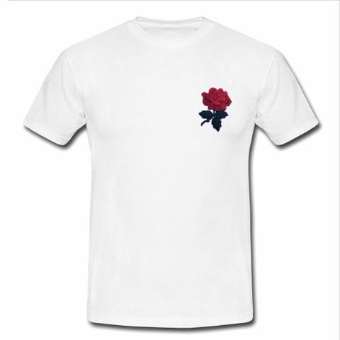 white tshirt rose