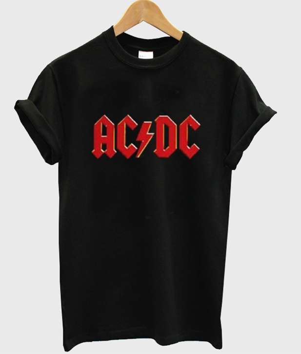 ac dc t shirt white