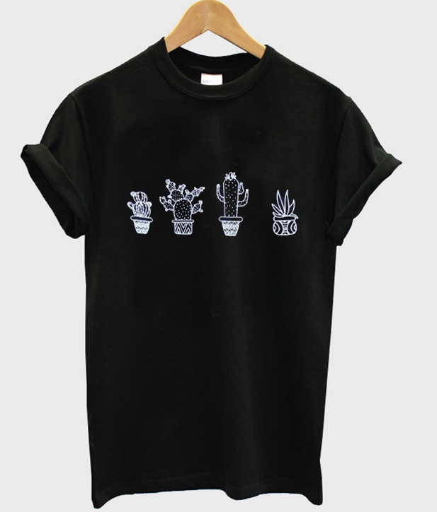 black cactus t shirt