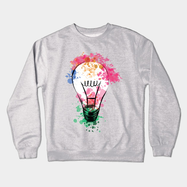 Artistic Light Bulb Crewneck Sweatshirt